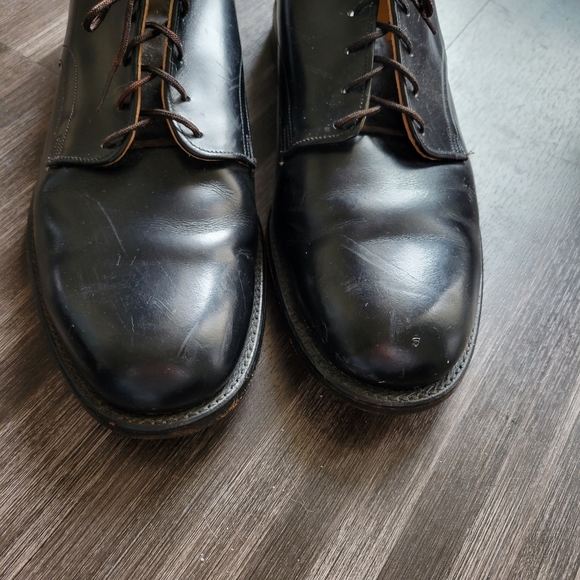 Genesco Shoes Vintage 976 Genesco Black Military Dress Shoes Full